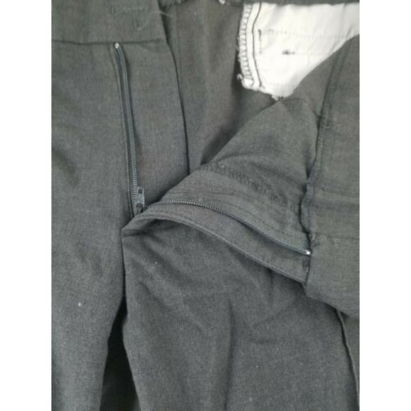 Womens Necessary Objects Gray Dress Pants Wide Leg 2Faux Pockets 10/M Flat Front - Picture 6 of 9